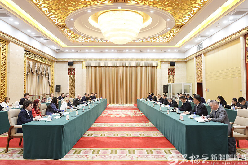 陈小江艾尔肯·吐尼亚孜会见第十八届欧洲外交官研讨班一行
